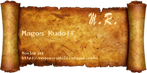 Magos Rudolf névjegykártya